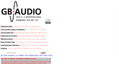 Desktop Screenshot of gbaudio.co.uk